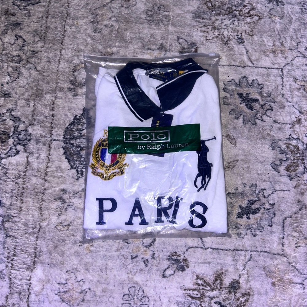 Ralph Lauren White Polo with Black Details